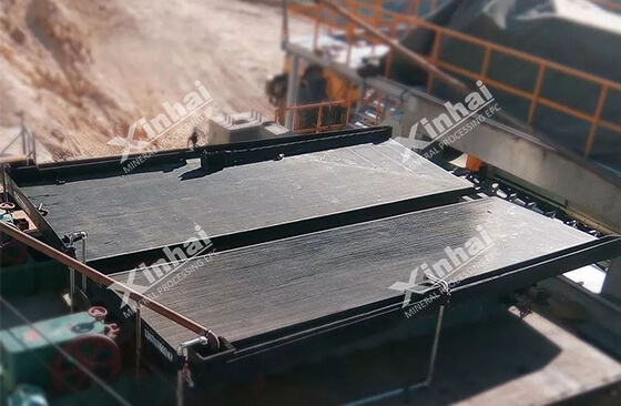 gold shaking table in Ghana gold gravity separation plant.jpg